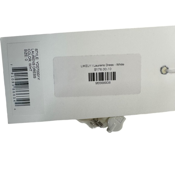 Likely Womens Laurens Strapless Bodycon Dress Sz 0 White Sweetheart Neckline - Picture 9 of 14